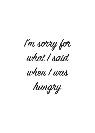 Sorry I Was Hungry poster