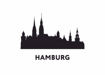 Hamburg siluett poster