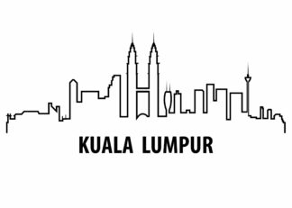 Kuala Lumpur skyline poster