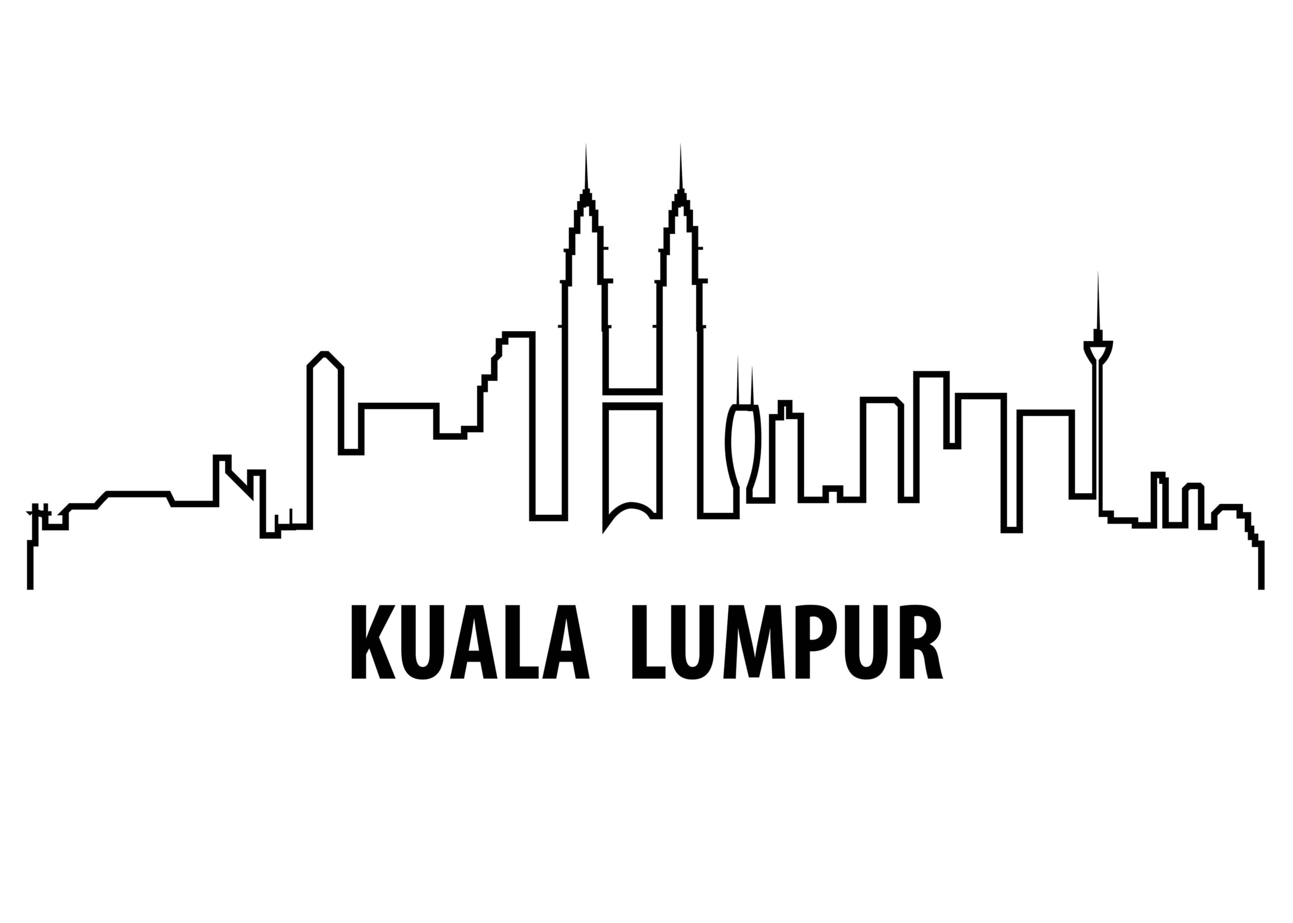 Kuala Lumpur skyline poster