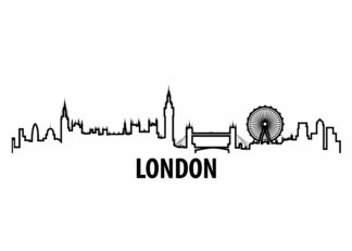 London skyline poster