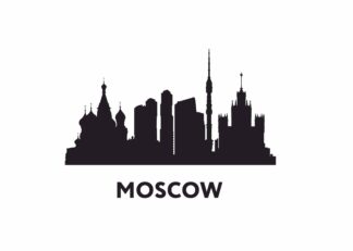 Moskva siluett poster