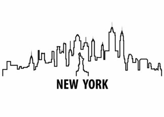 New York skyline poster