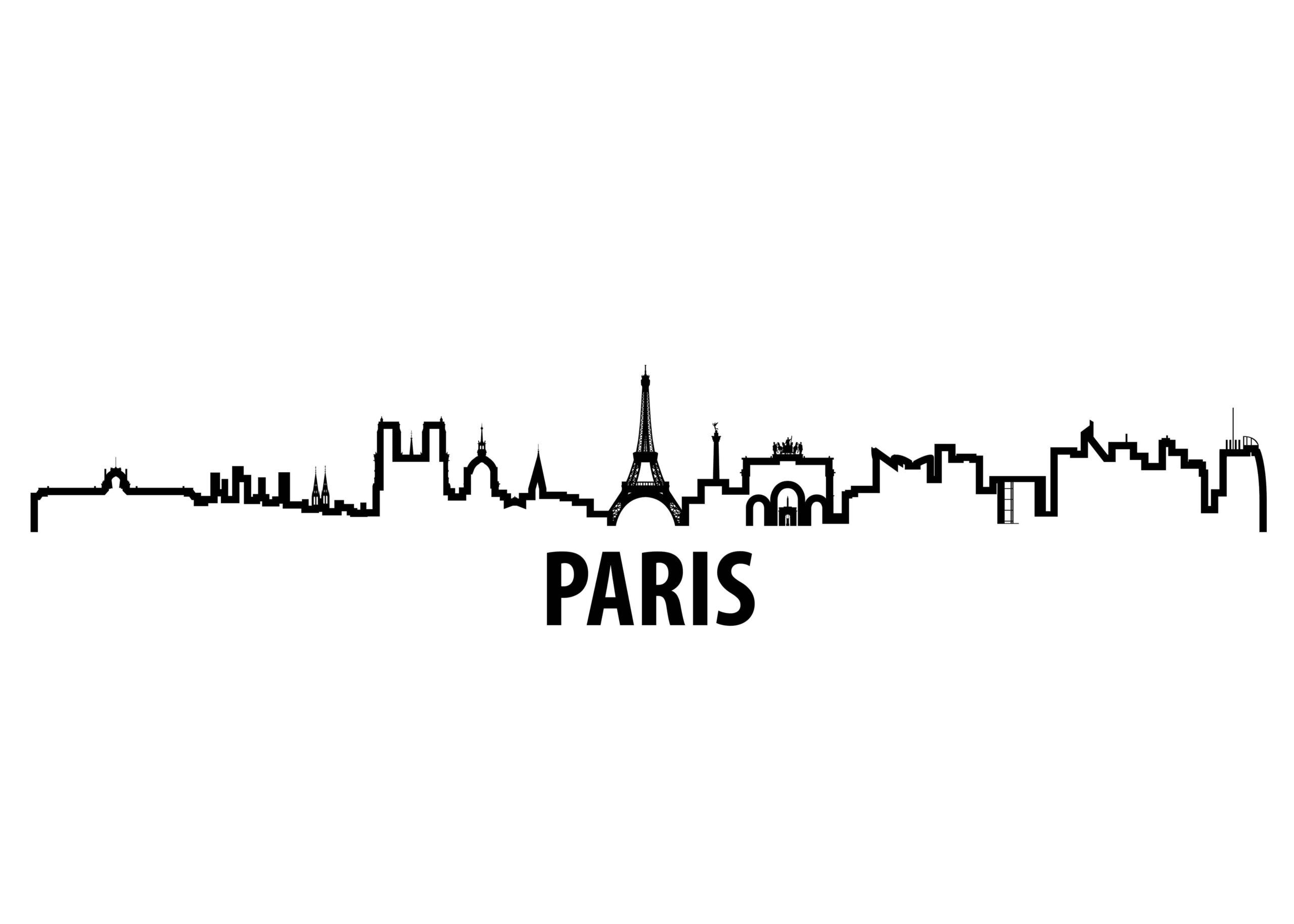 Paris skyline poster
