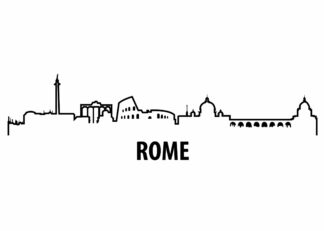 Rom skyline poster