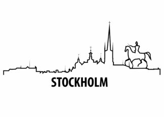 Stockholm skyline poster