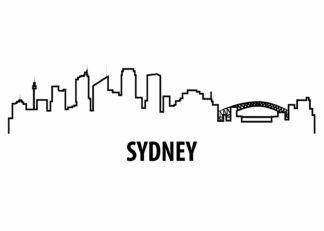 Sydney skyline poster