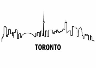 Toronto skyline poster
